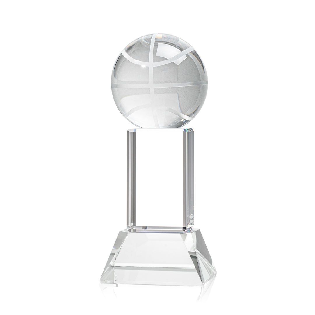 Basketball Award on Stowe Base - Clear 5