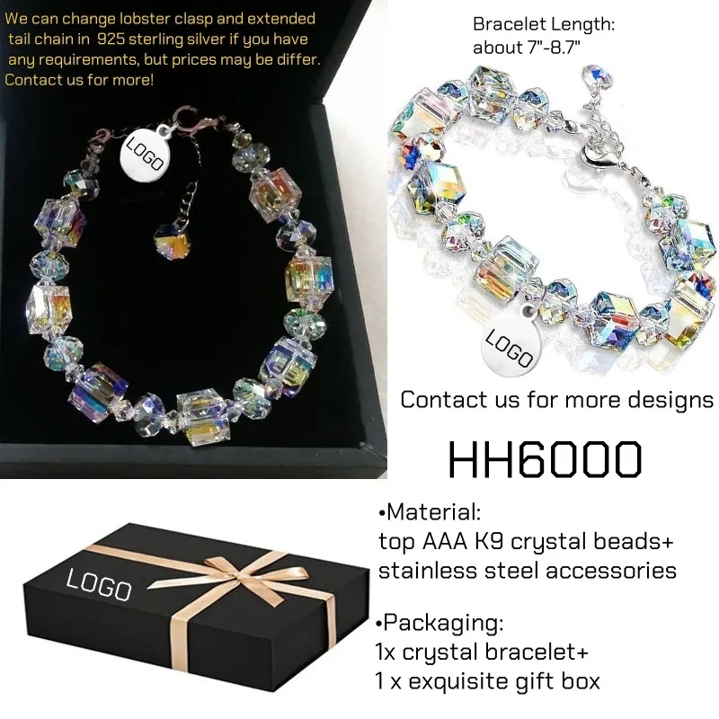 Beaded Crystal Necklace and Bracelet Jewelry Gift Set 2