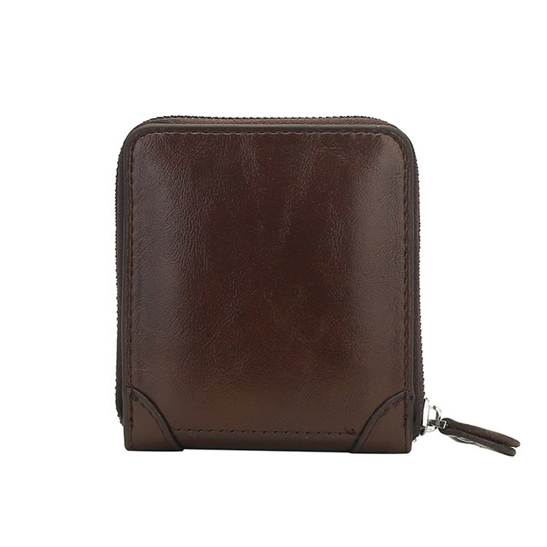PU Fold Zipper Wallet Purse 6