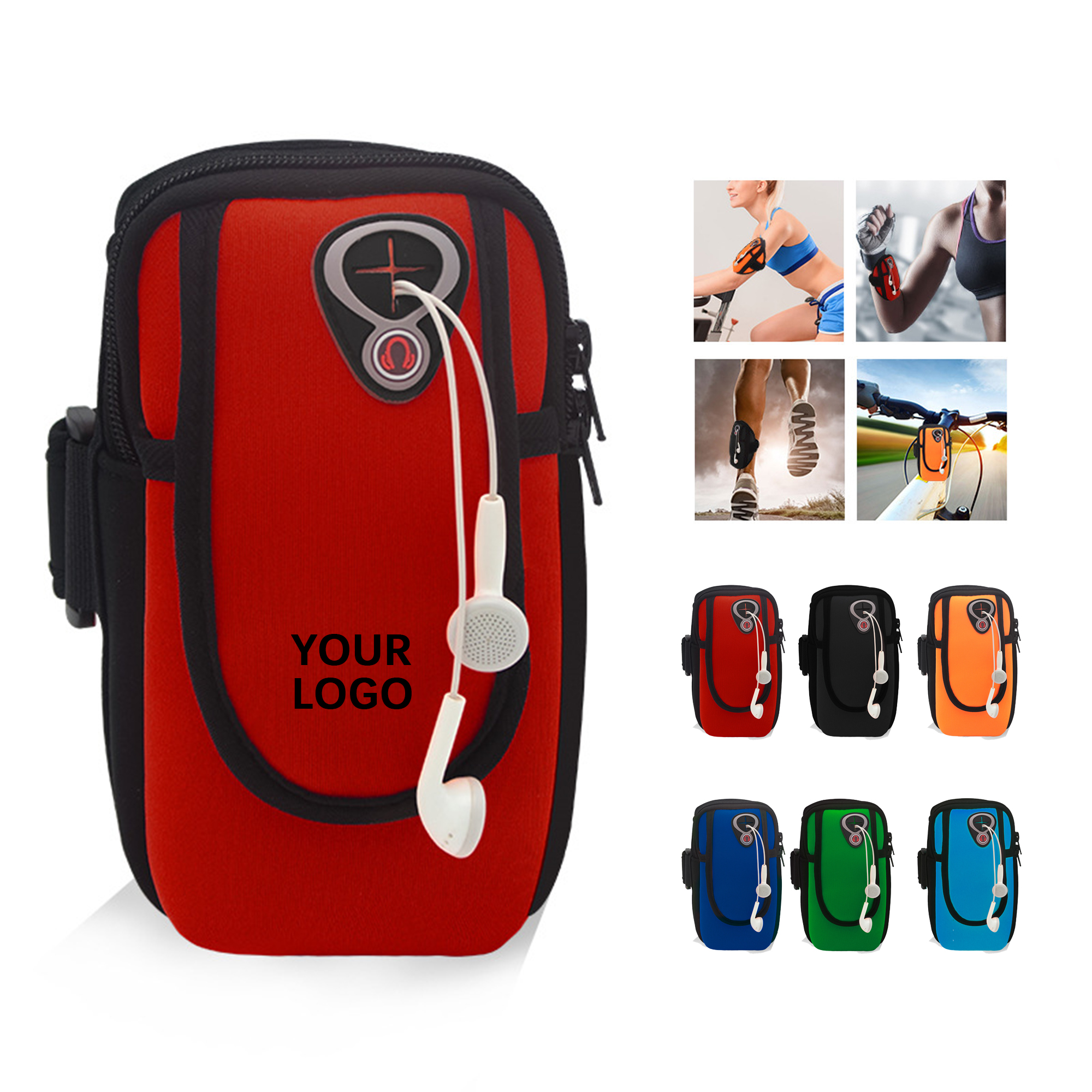 Phone Arm Bag with Adjustable Strap - 6.89"x3.94"x1.38" Soft Water 6