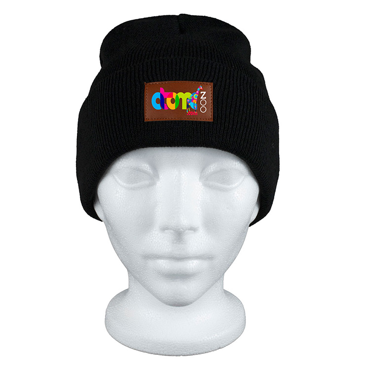 "TIBURON" Fashion and Performance Knit Cuffed Beanie with Patch 23
