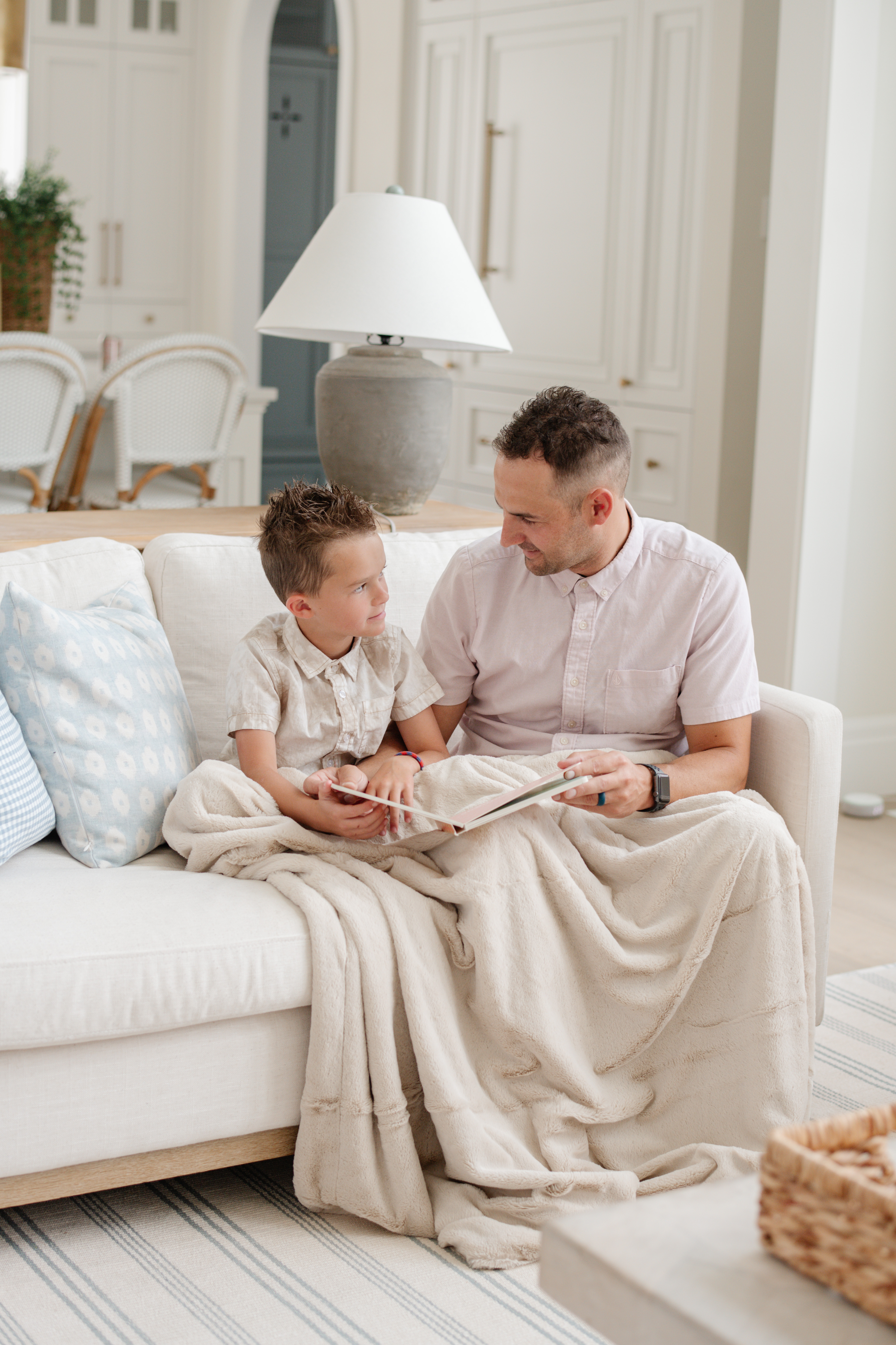 Lush Buttermilk Sewn In Border-XL Luxury Blanket (60x80) 1