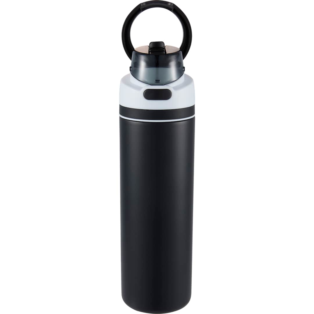 Elvin 28oz Recycled Stainless Flip Straw Bottle, custom water bottle with logo imprint 196