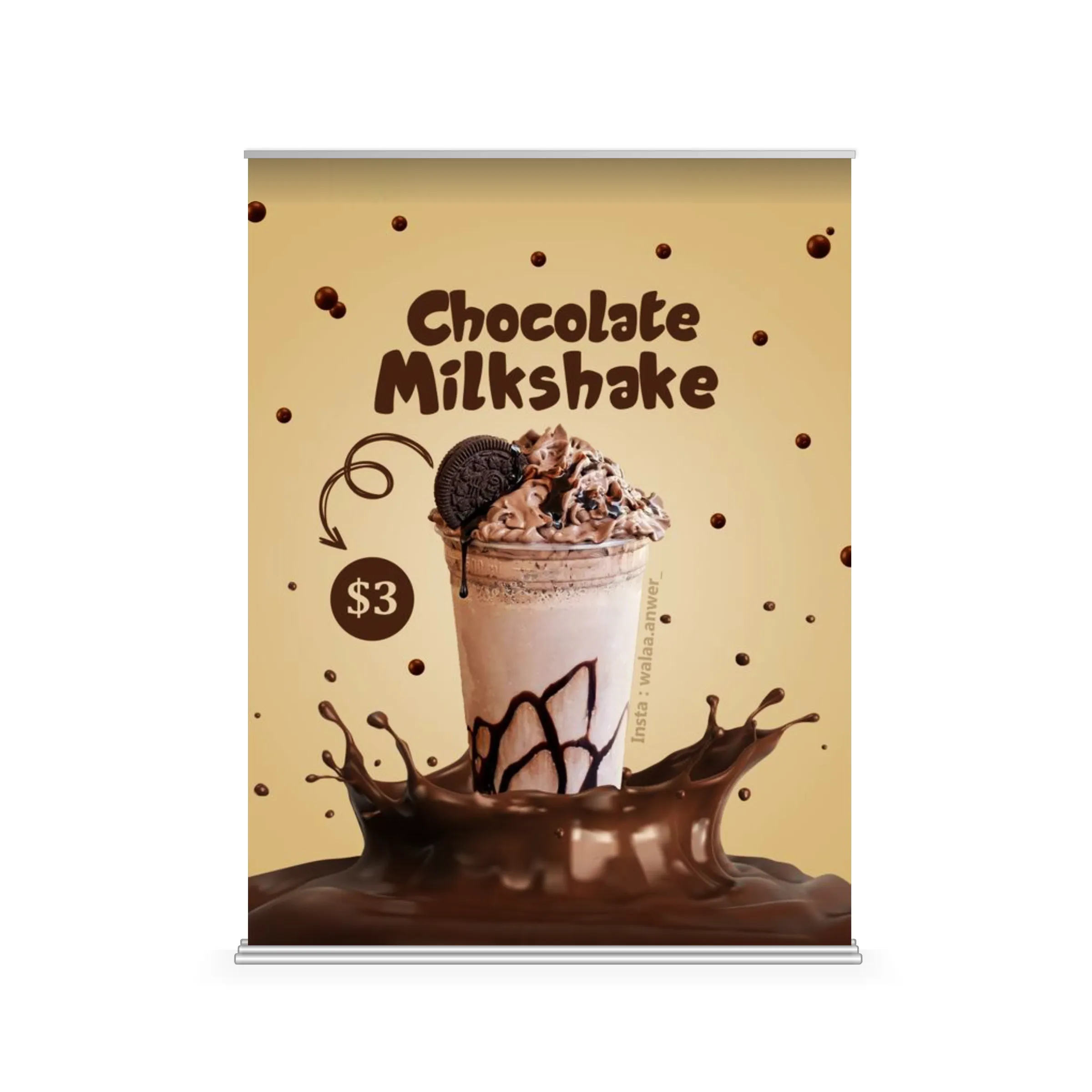 60" x 80" Wide Standard Retractable Banner w Stand 2