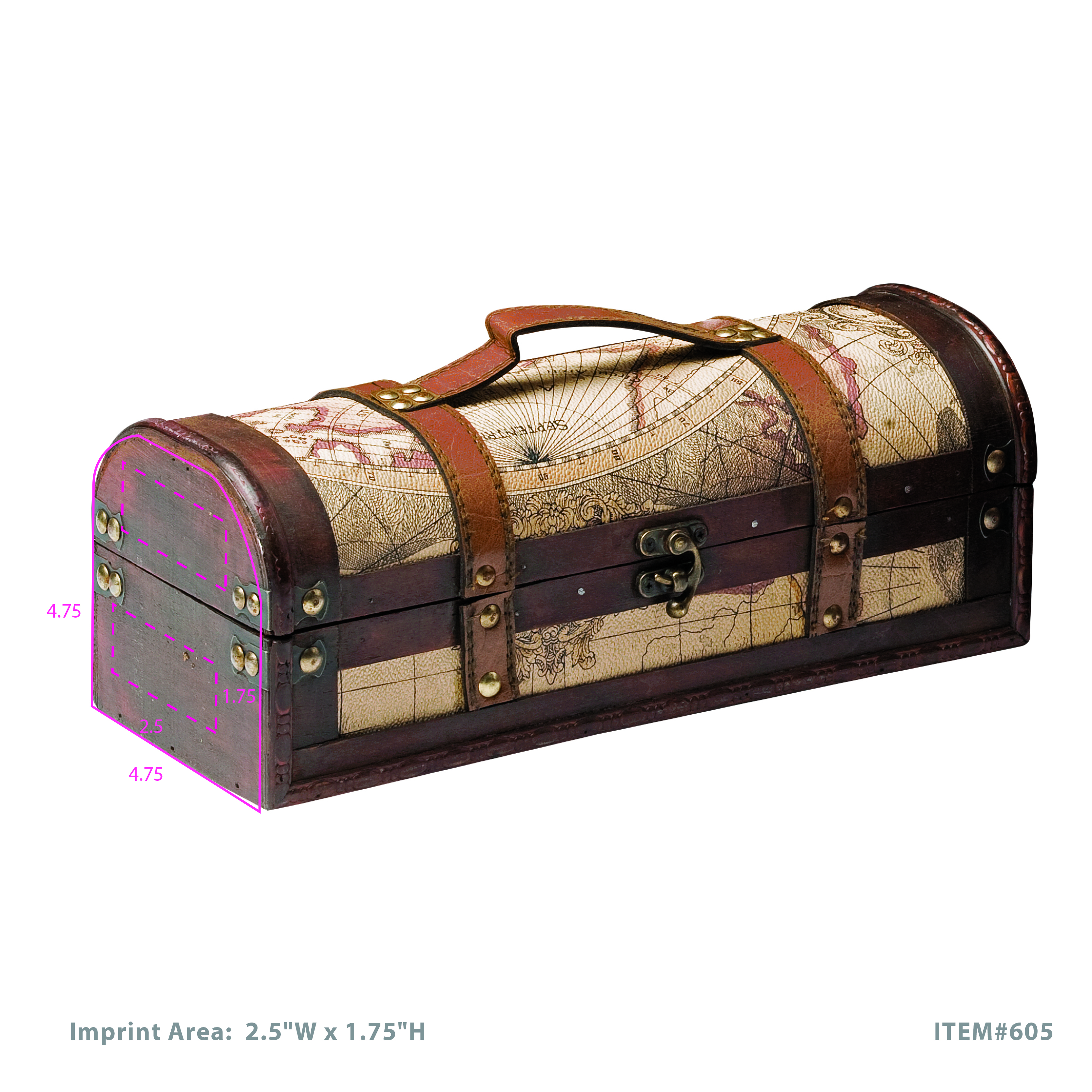 Twine Living® 1 Bottle Old World Wooden Wine Box 4
