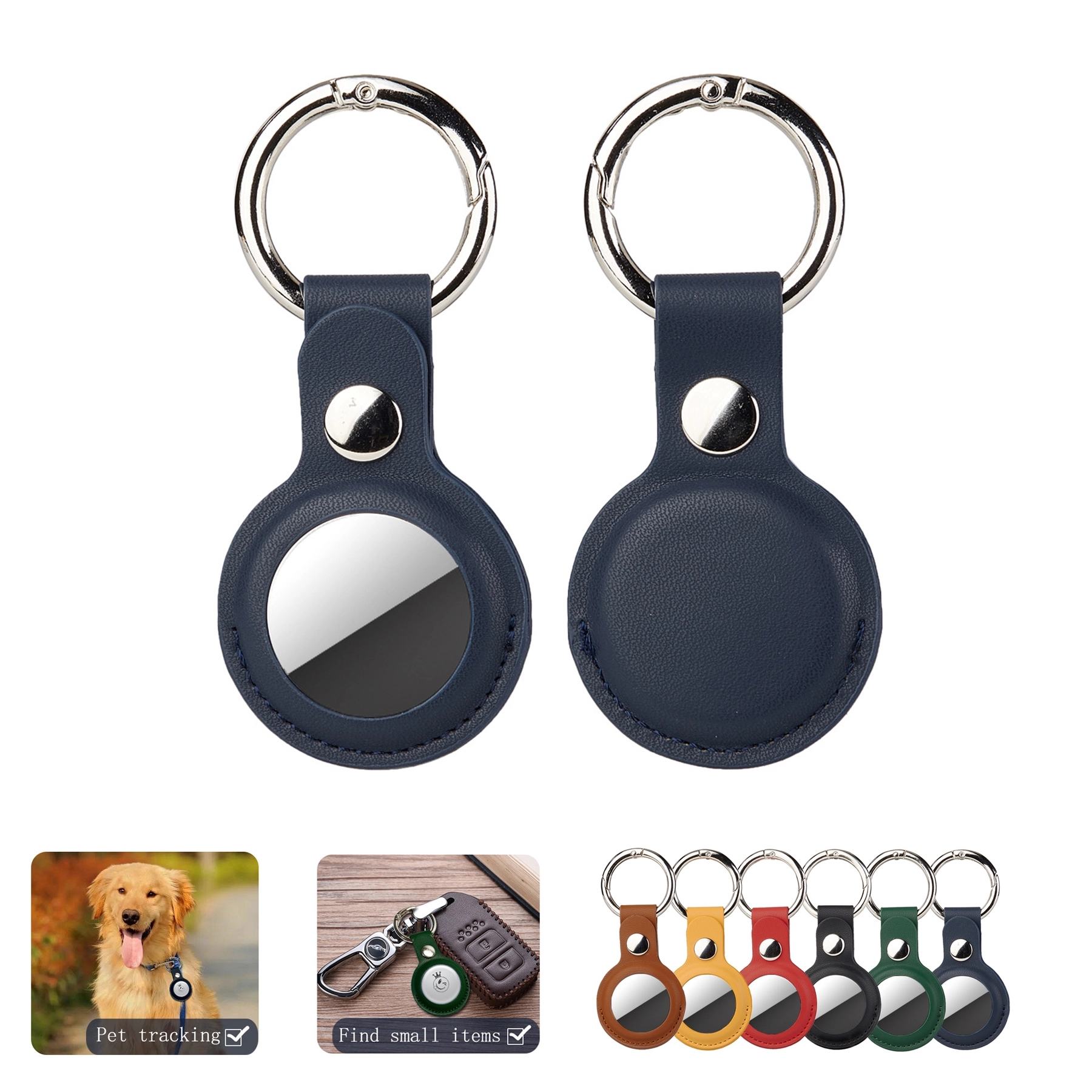 PU Leather Airtags Protective Case 1