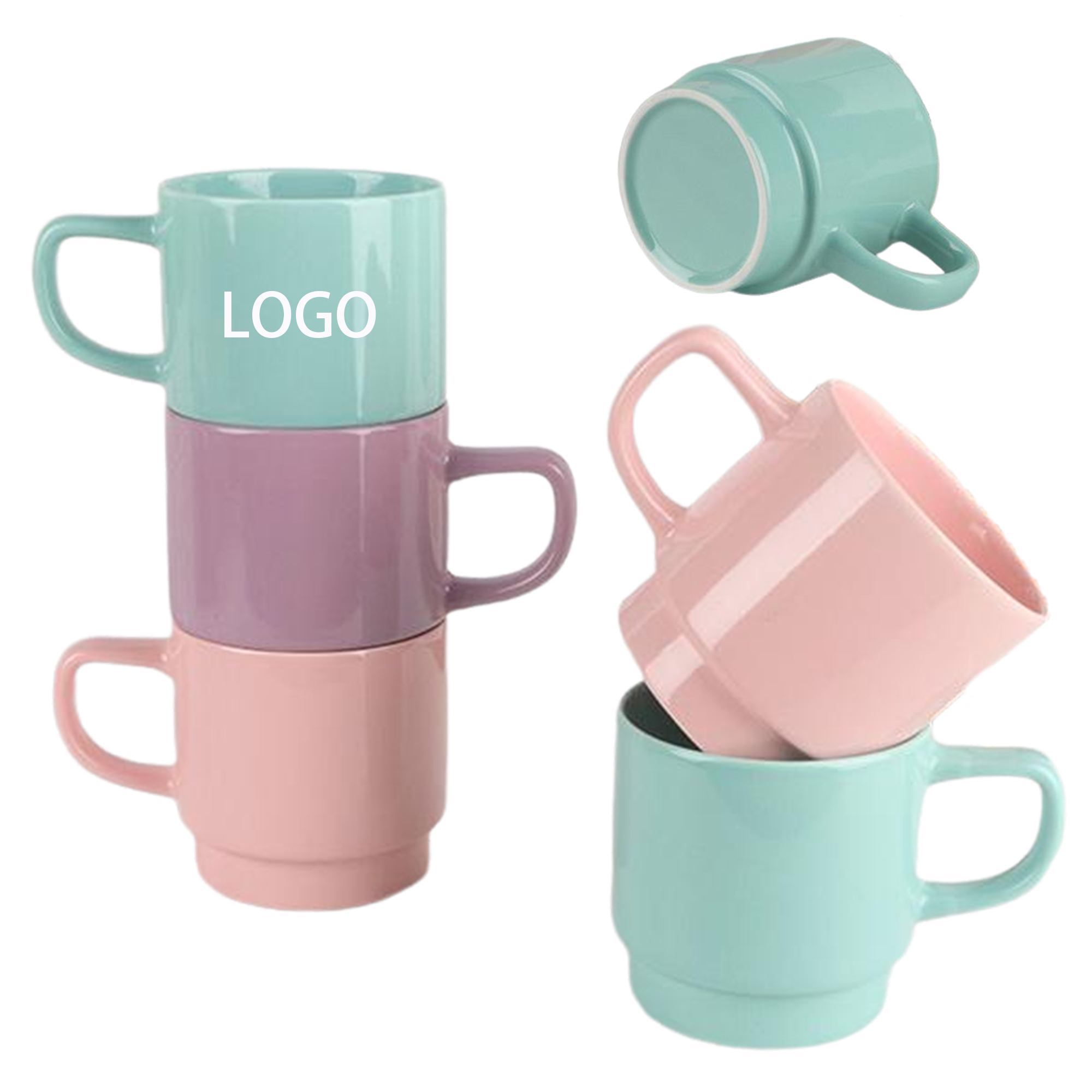 13oz Ceramic Mug with Shiny Glaze Colors 2