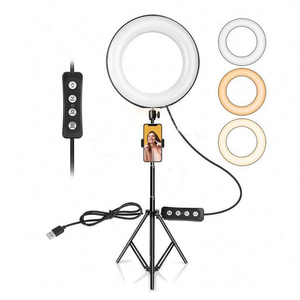 160cm height 26cm Ring Light Phone Holder for Live Stream 2