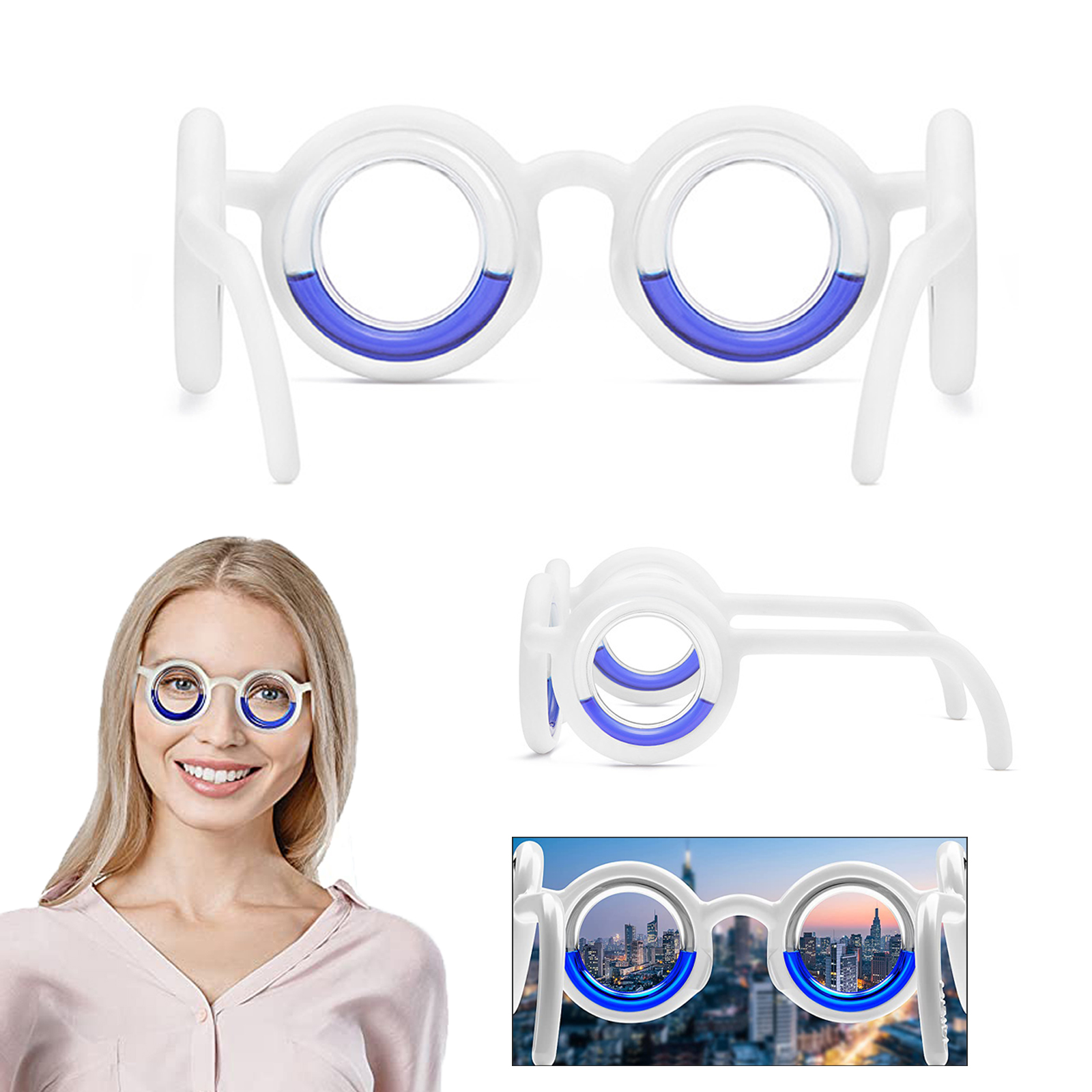 Ultra Light Portable Nausea Relief Motion Sickness Smart Glasses Set 2