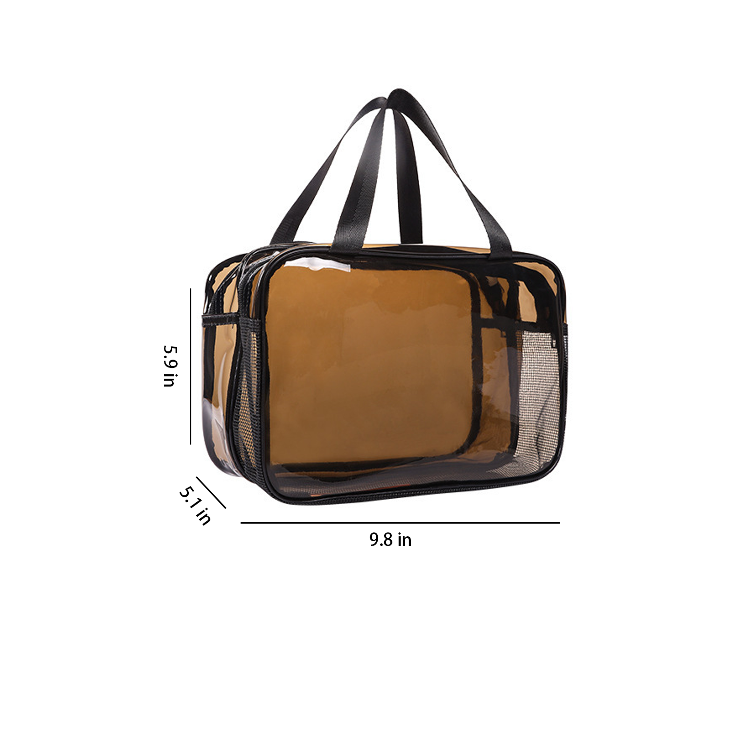 PVC dry wet separation wash waterproof makeup bag 4