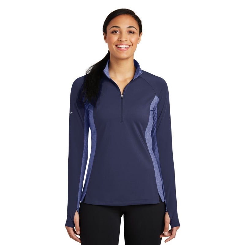 Sport-Tek Women's Sport-Wick Stretch Contrast 1/4-Zip Pullover. 4