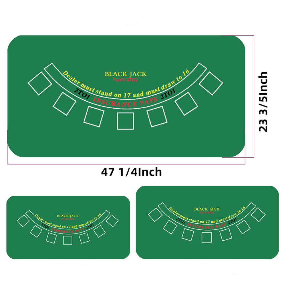 Texas Hold'em Poker Mat 47 1/4 x 23 3/5 Inch with Carrying Bag 3