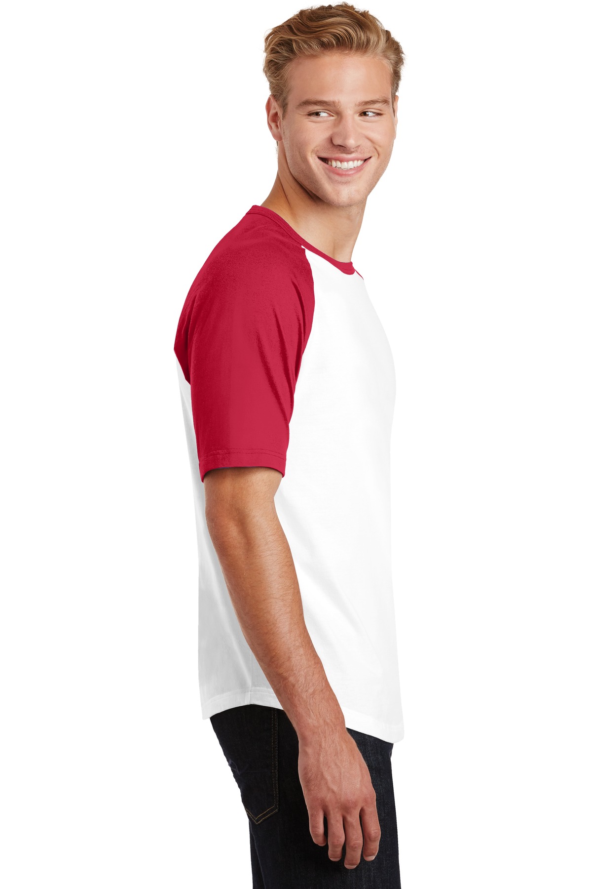 Sport-Tek Short Sleeve Colorblock Raglan Jersey. T201 13