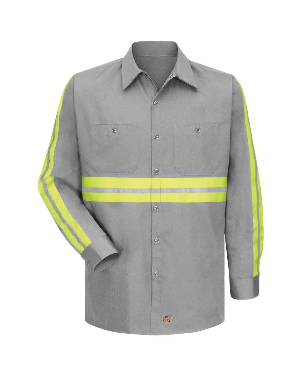 Enhanced Visibility Long Sleeve Cotton Work Shirt Tall Sizes