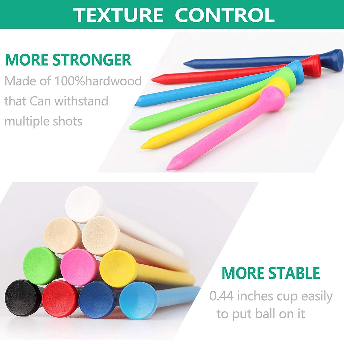 Natural Hardwood Golf Tees 1