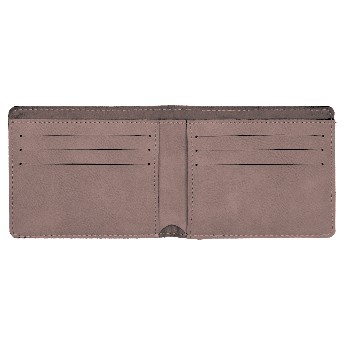 Dark Brown Leatherette Bifold Wallet 3