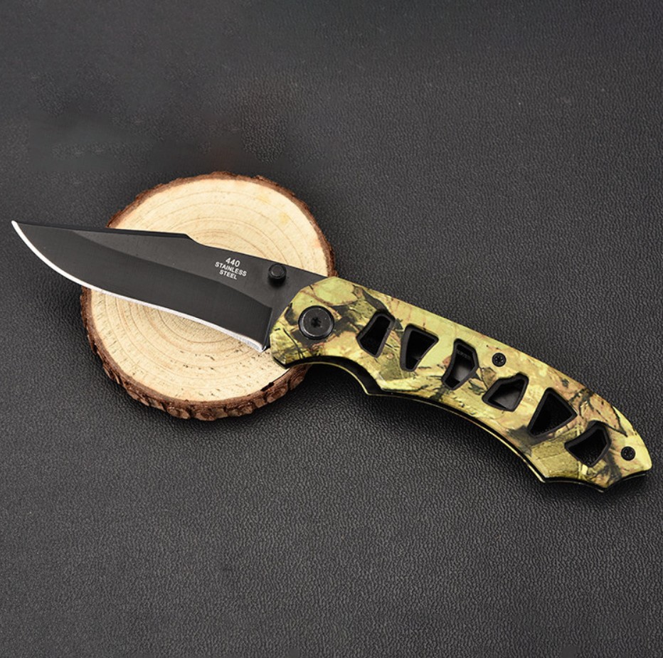 Camouflage Stainless Steel Folding Pocket Knife 5