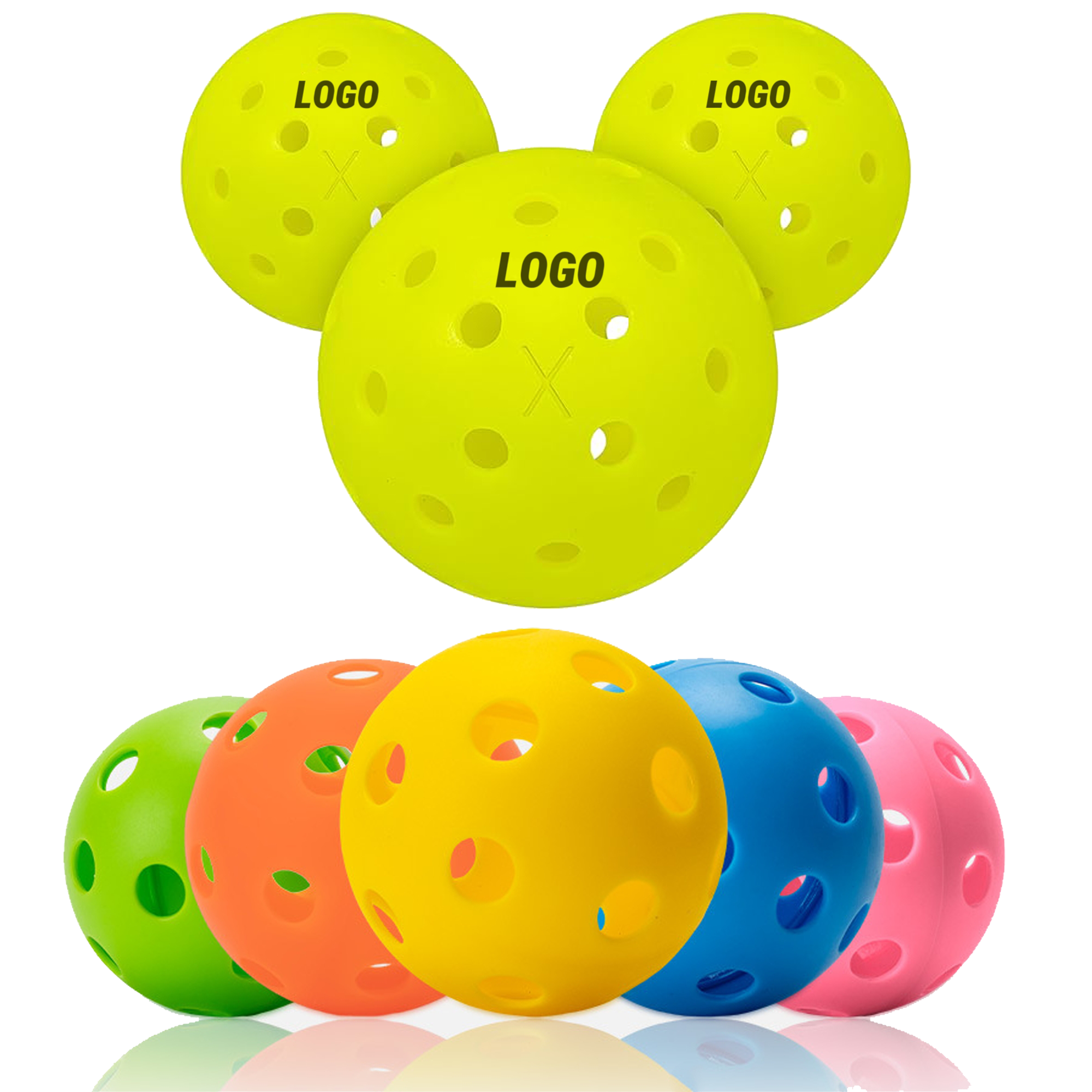 MOQ 10pcs Durable TPE Pickleballs 3