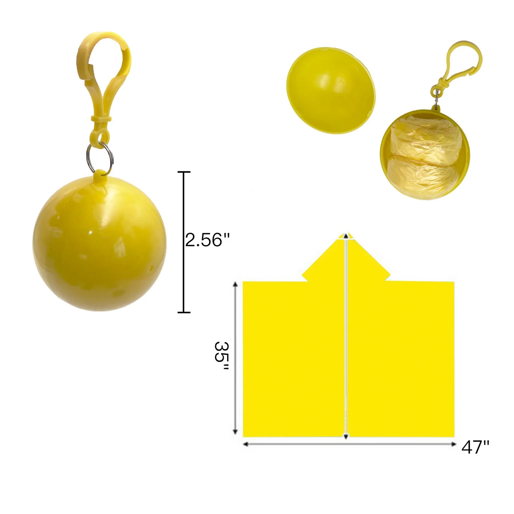 Portable Disposable Raincoat With Ball/Keychain MOQ50 4
