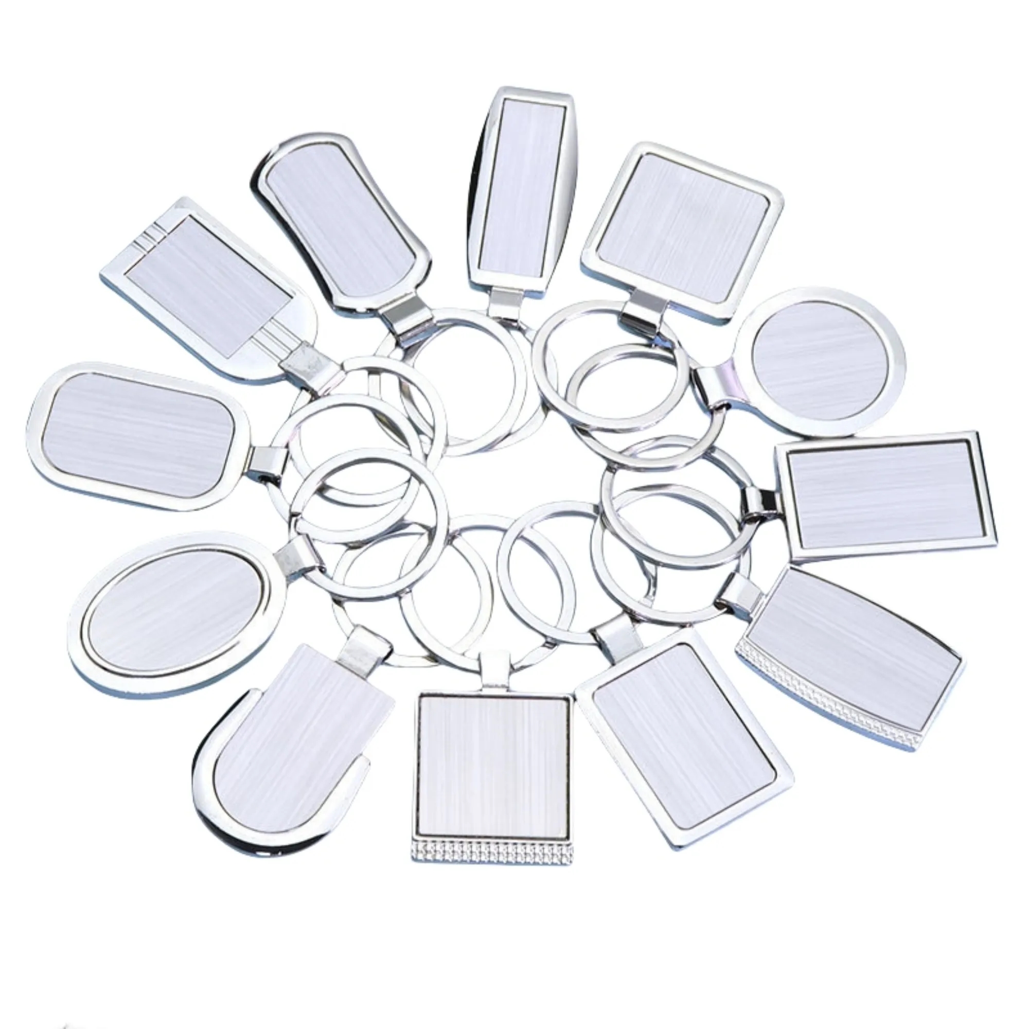 Premium Zinc Alloy Round Metal Tag Key Chains 4