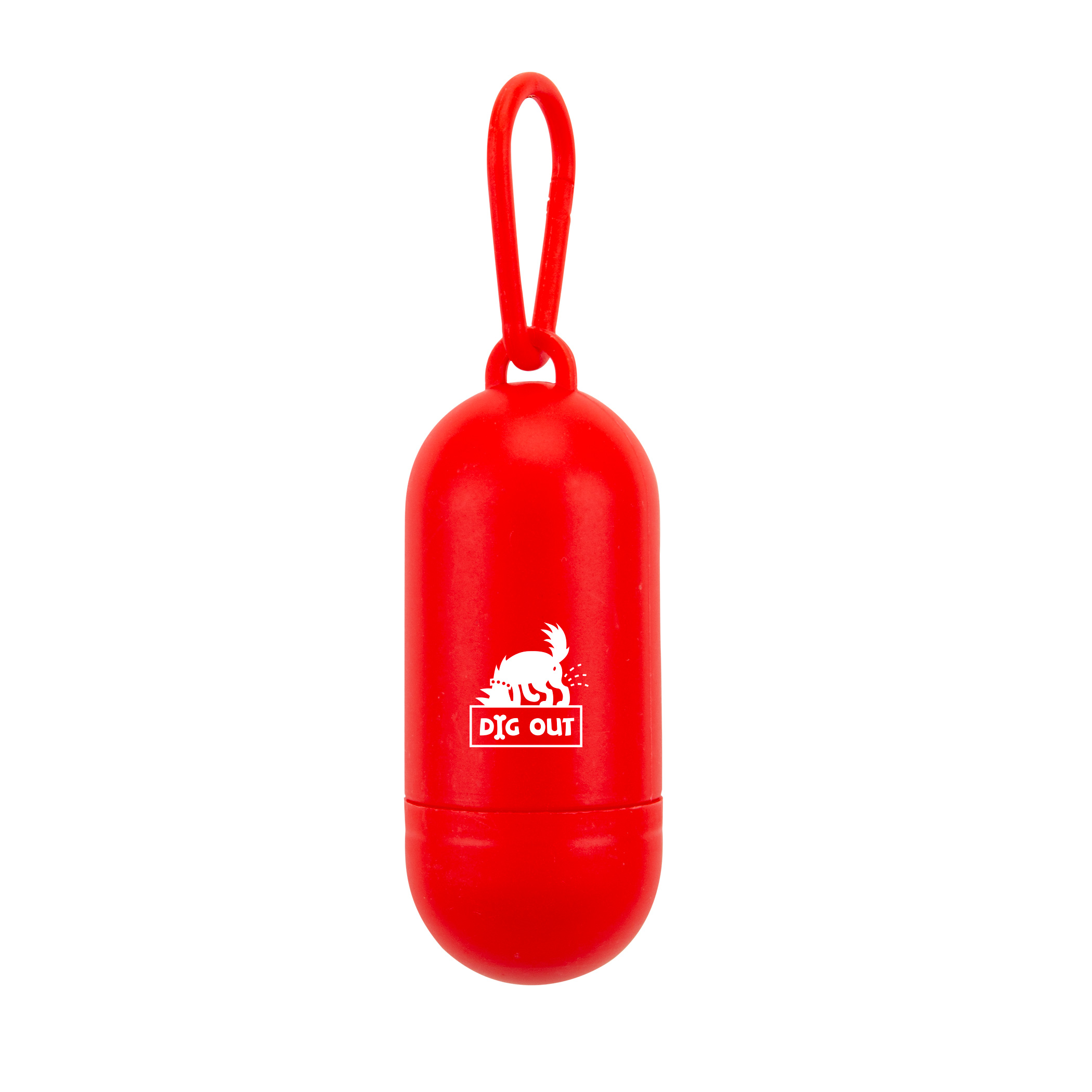 Bandoggies Pill Shaped Poop Bag Holder with Starter Bags w/ 1-color Print 6