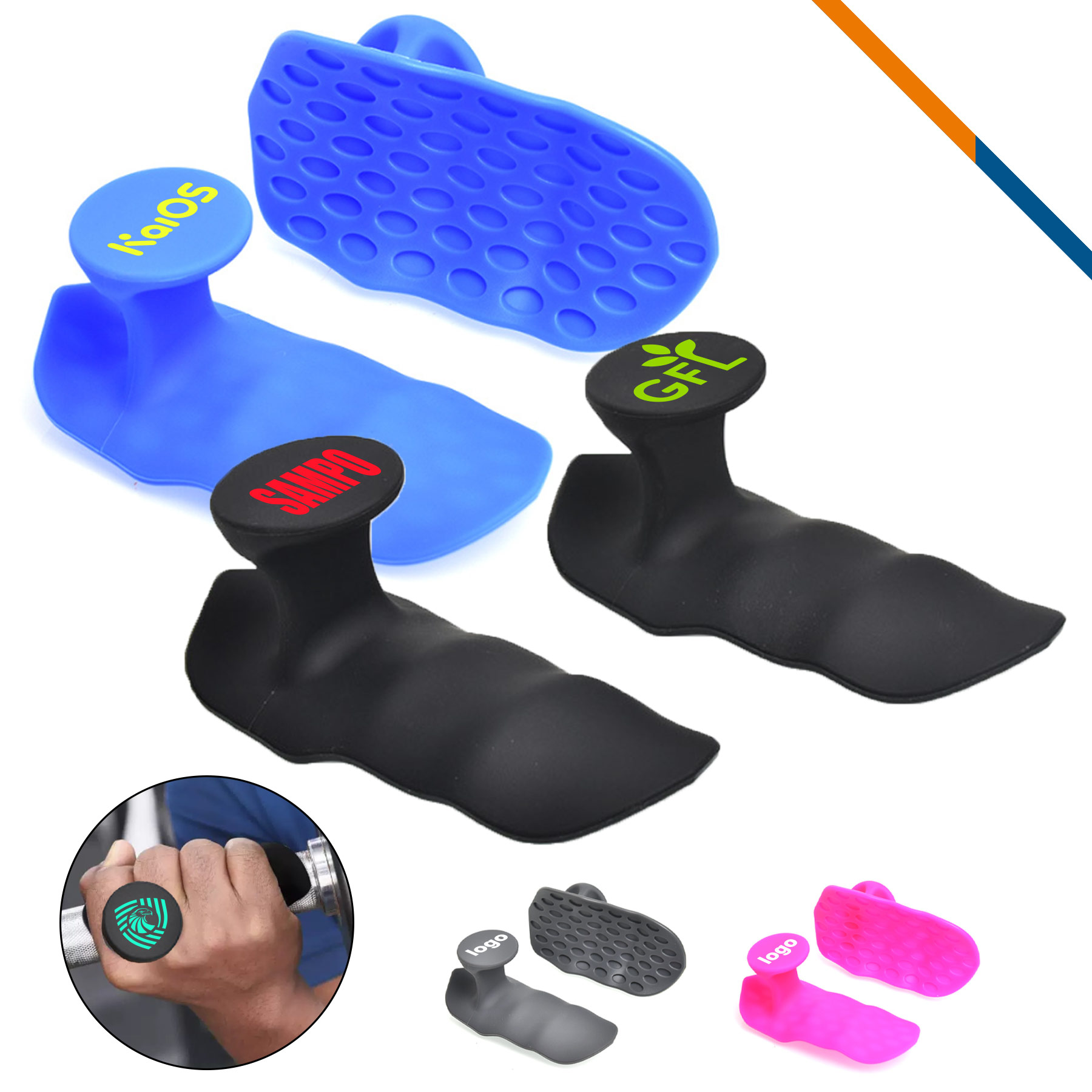 Gayle Silicone Non Slip Gym Fingerless Hand Grips 1