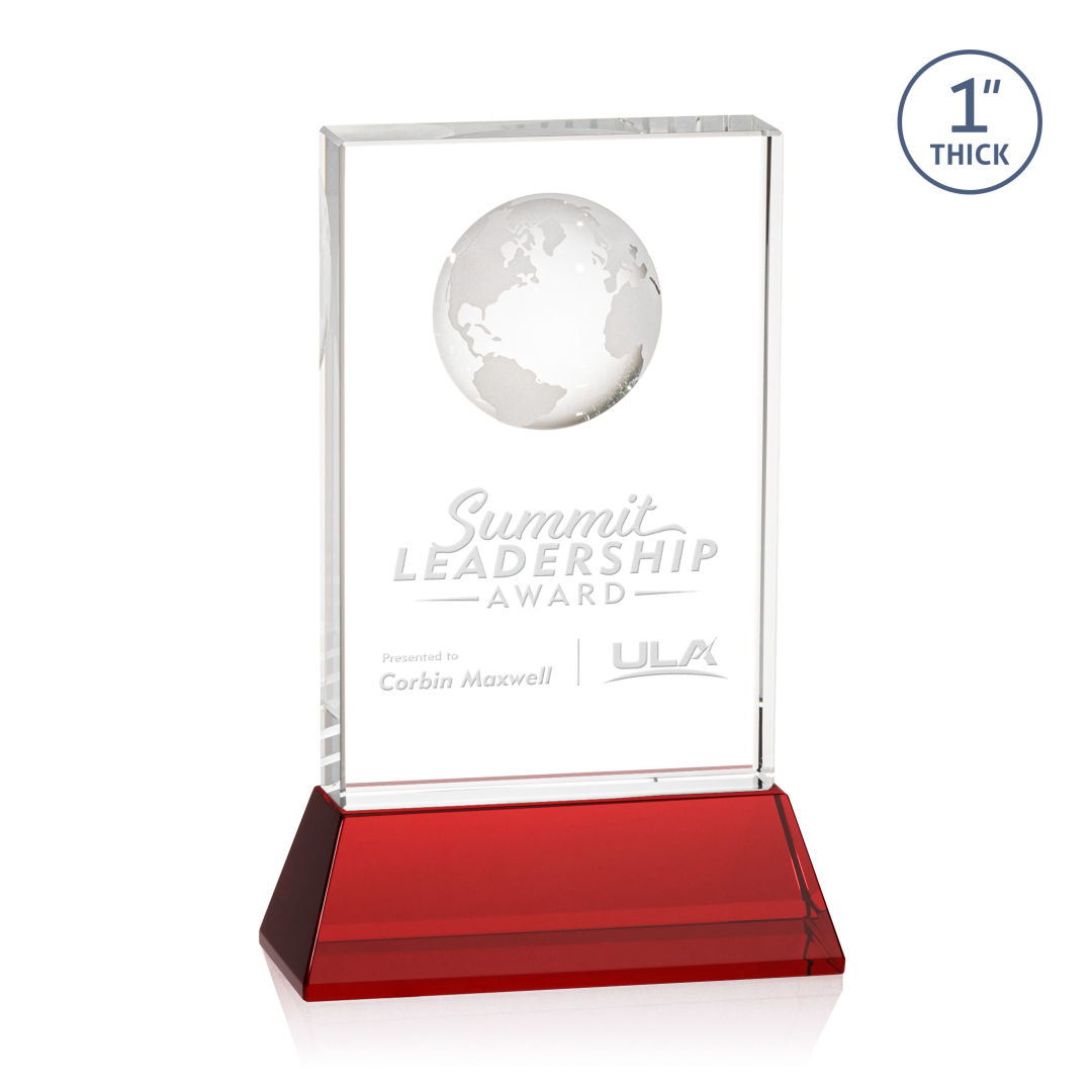 Ambassador Globe Award on Base - Red 5