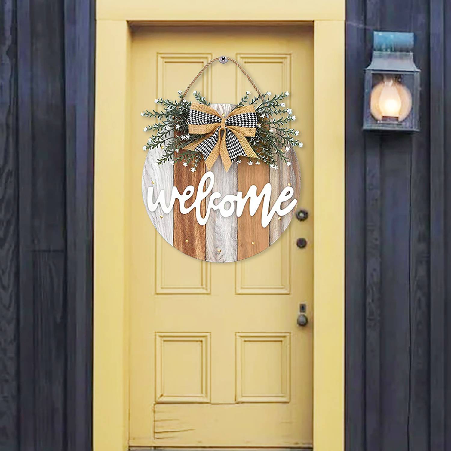 Wooden Welcome LED Door Sign 5