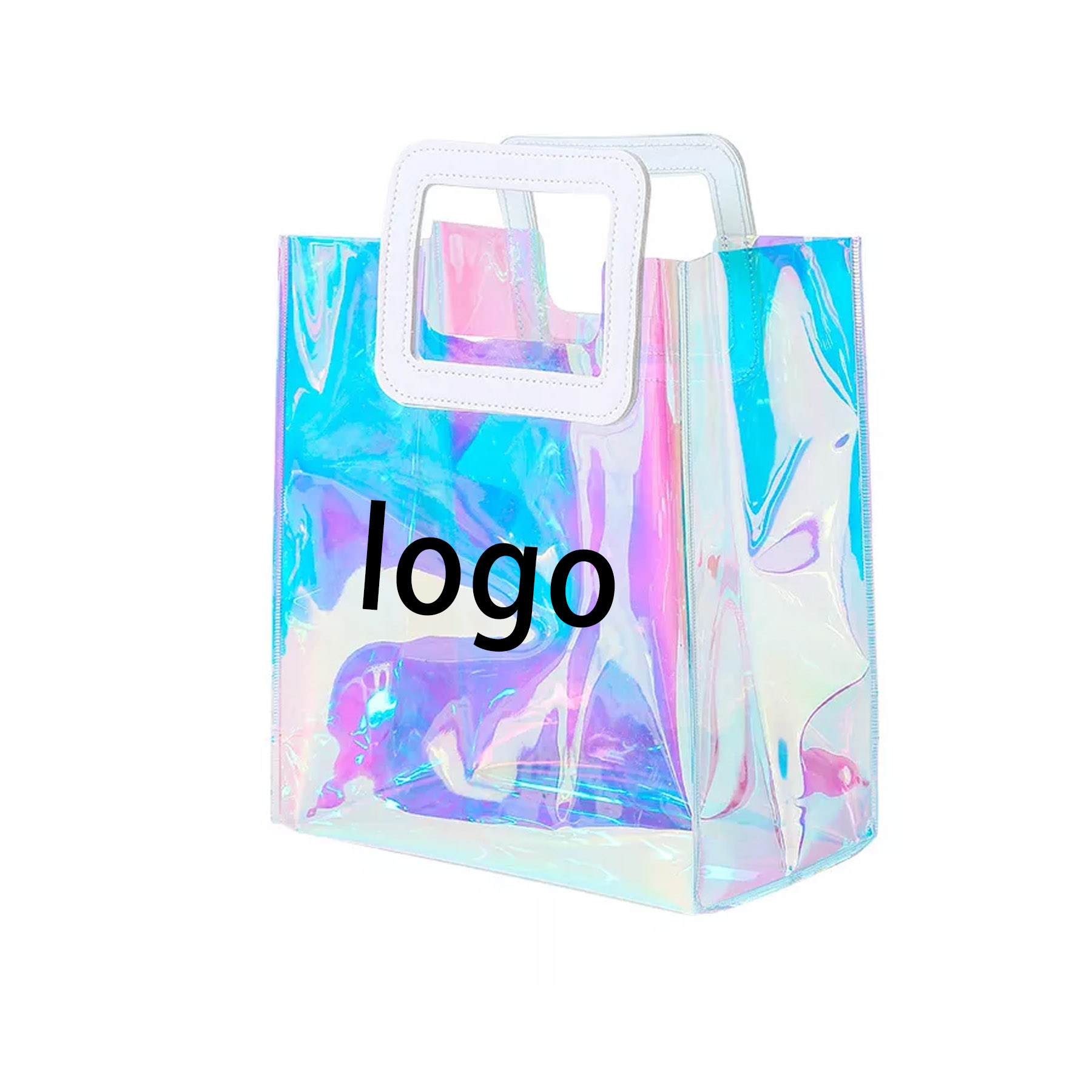 Clear Transparent Laser PVC Shopping Bag Tote 2