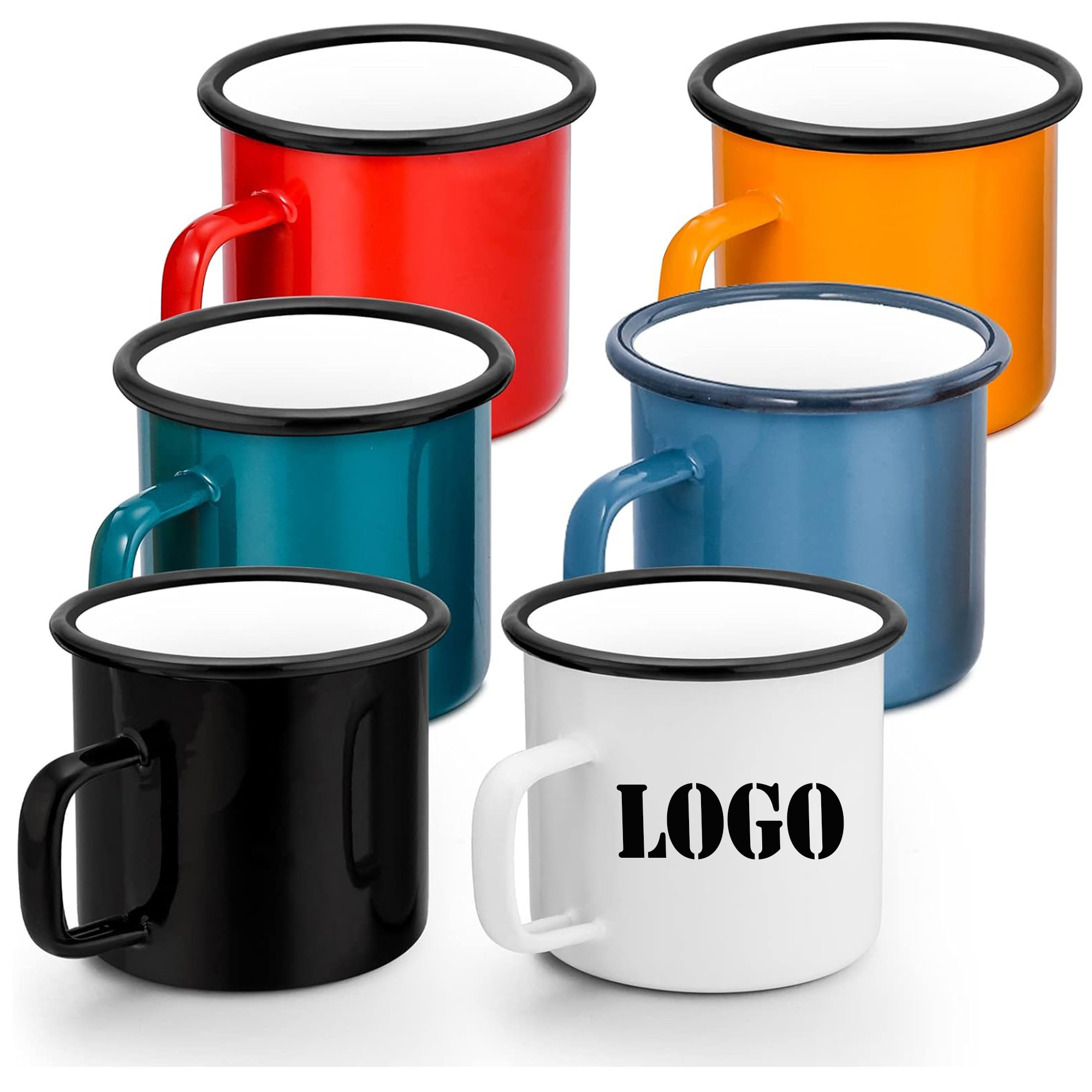 MOQ 50pcs 12 OZ Enamel Campfire Mugs 2
