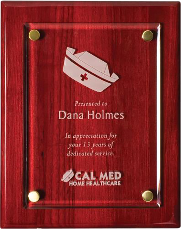 Floating Rosewood Piano Finish Plaque