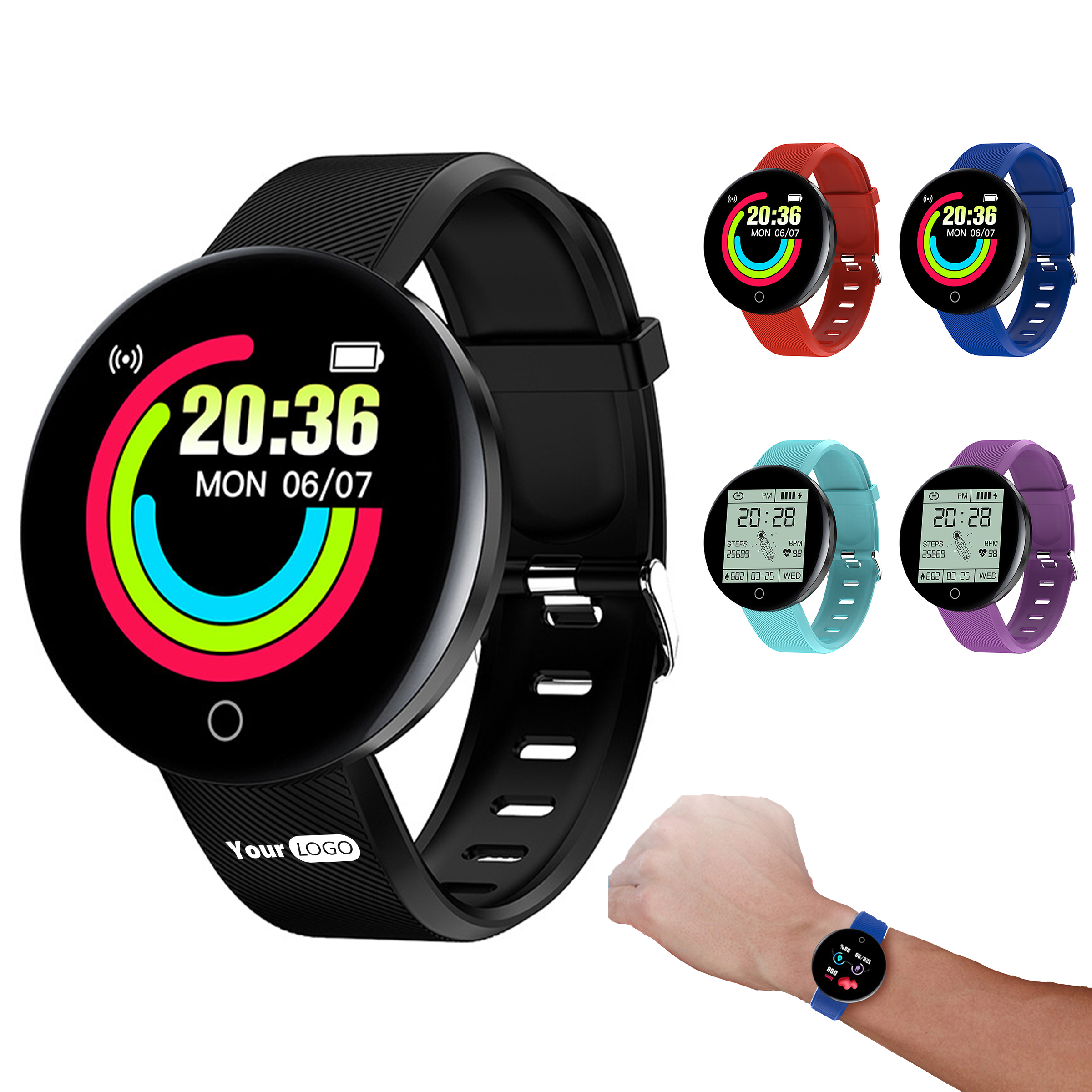 Tpu Smart Wristband With Screen Health Monitoring 1