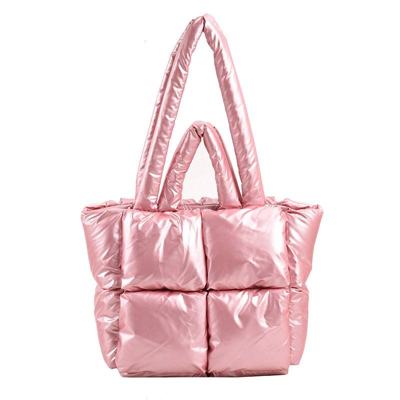 Puffer Quilted Tote Bag, custom tote bag with logo imprint 11