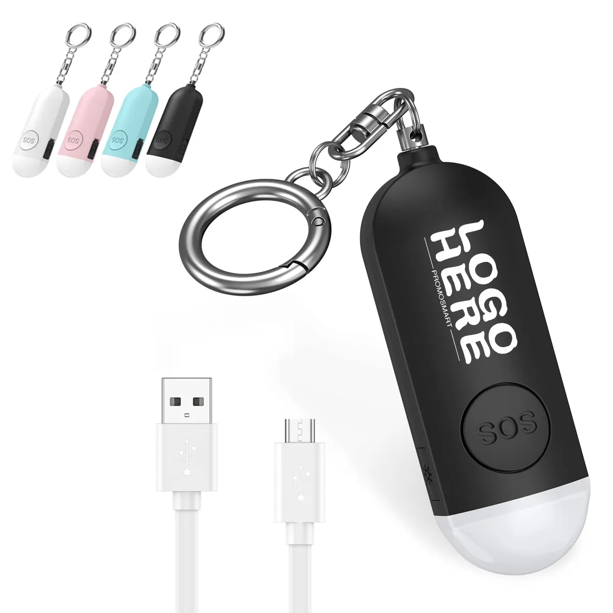 130dB Loud Personal Alarm With LED Flashlight 2