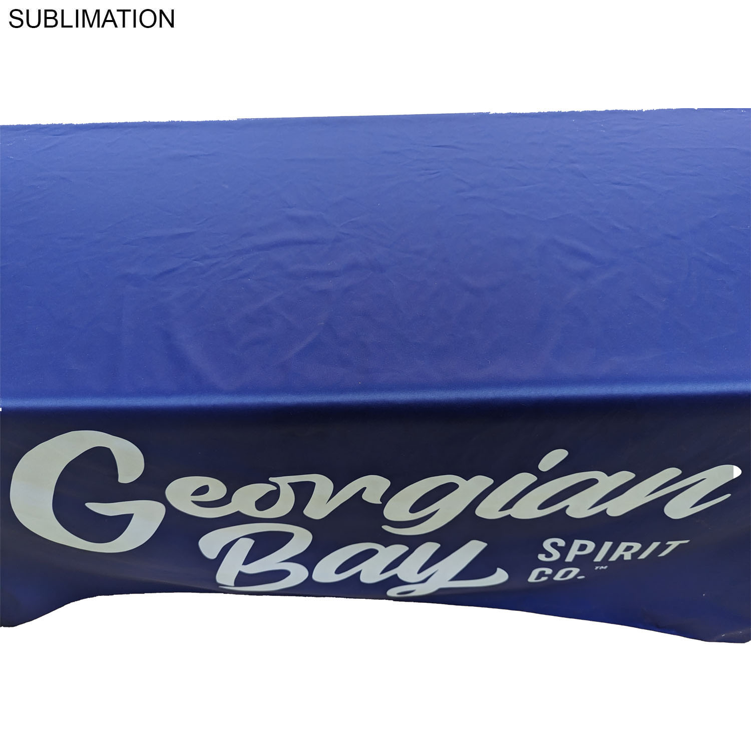 24Hr Express Ship - Sublimated PREMIUM Cloth for 6' Table, Drape Style, Open Back, Rounded Corners 8