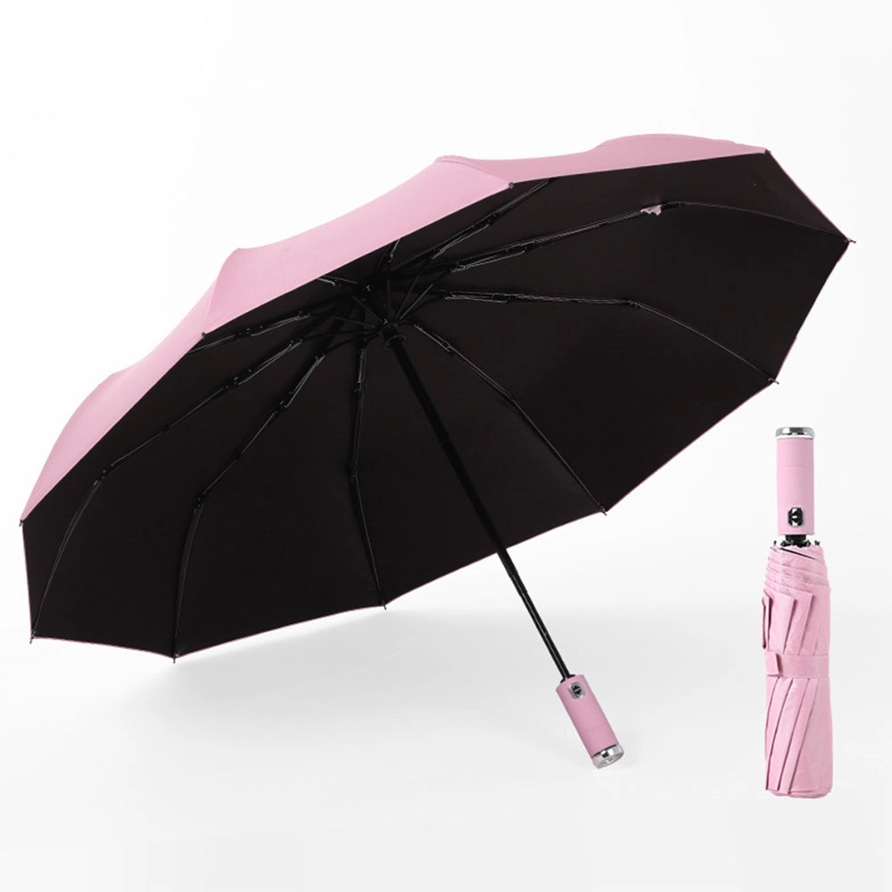 Large Windproof Reverse Rain Umbrellas With Flashlight 5