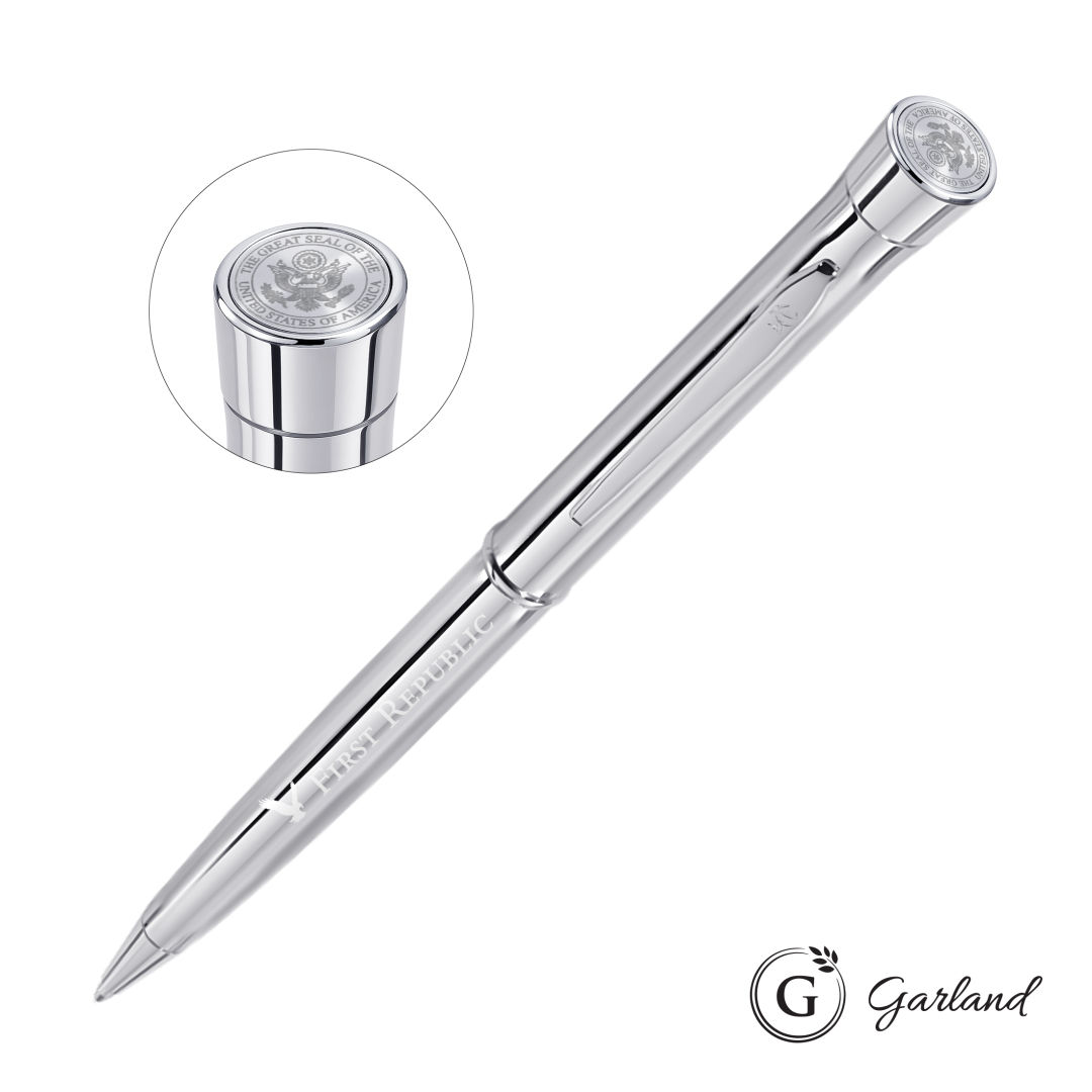 Garland® Signature Custom Emblem Twist Pen - Chrome