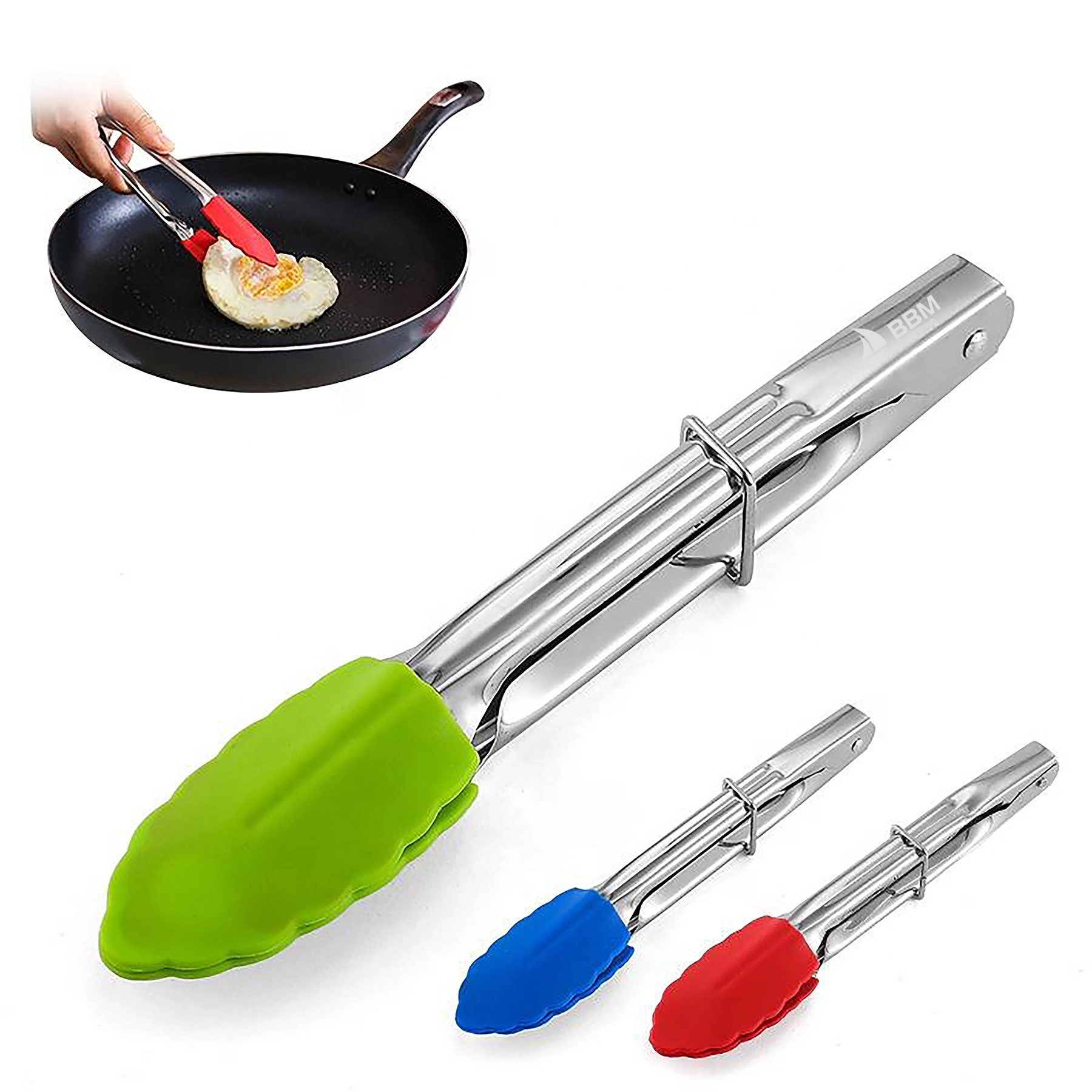 7 In Silicone Kitchen Food Tongs 3