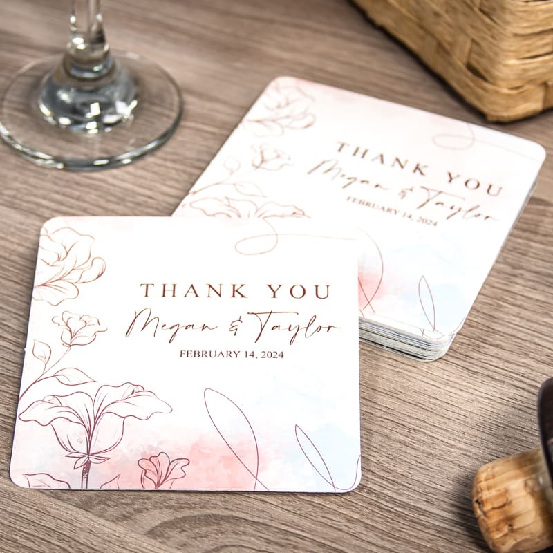 Paper Coasters - 4" Square 7
