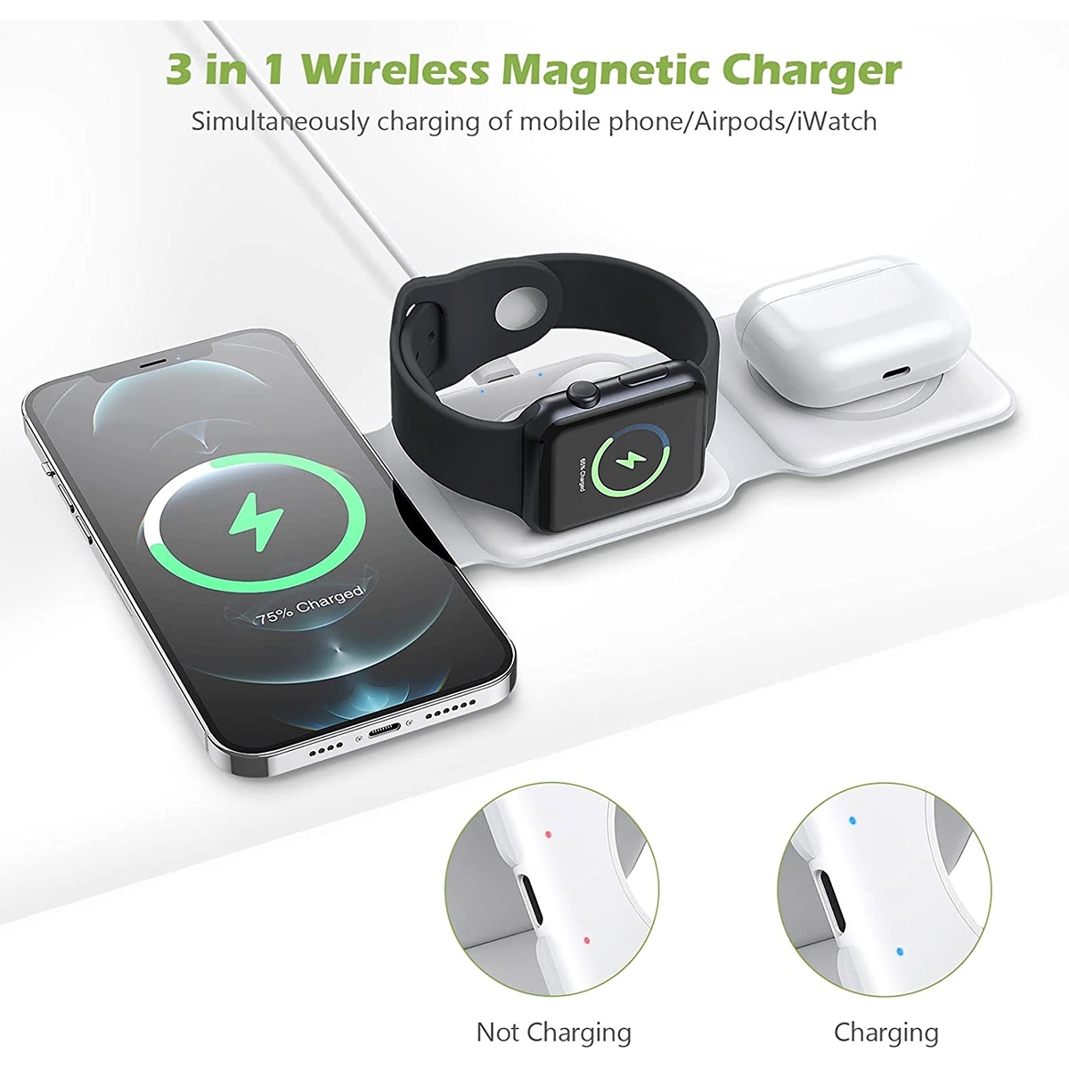 15W Fast 3 In 1Foldable Magnetic Charger Station 3