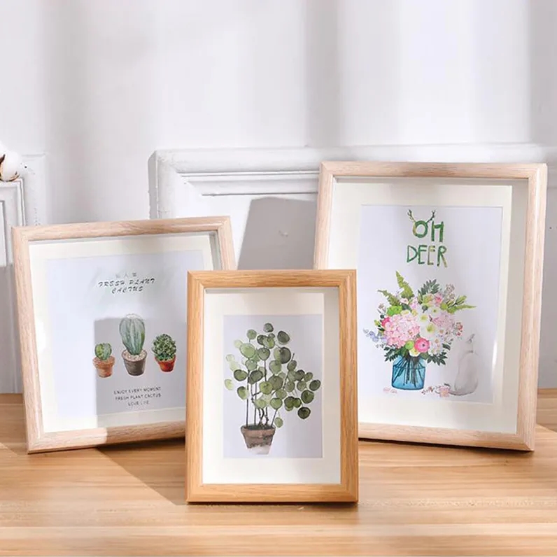 5x7inch Wooden Picture Frames for Tabletop and Wall Mounting 4