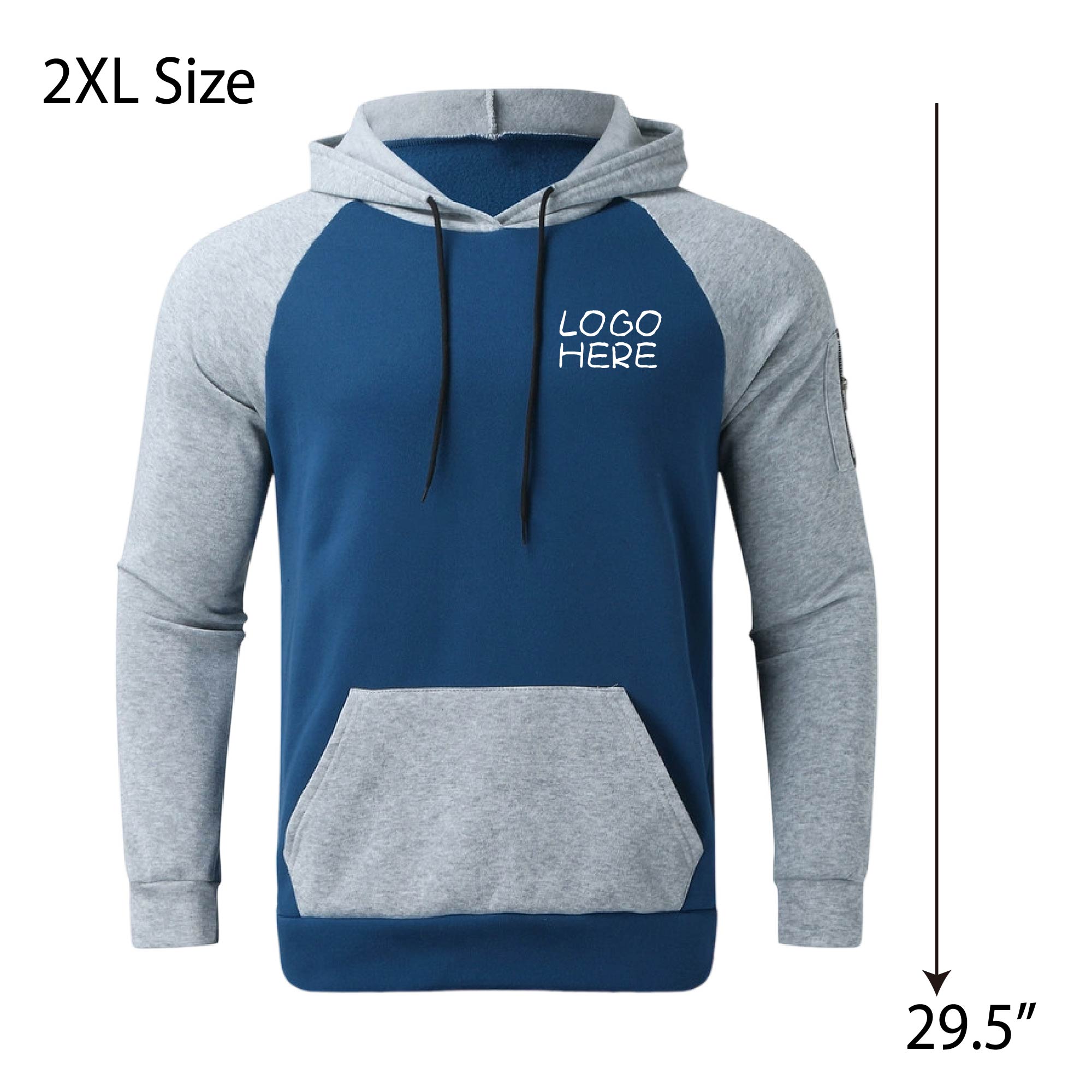 Casual Workout Hooded Sweatshirts with Pocket, custom hoodie or sweatshirt with logo imprint 3