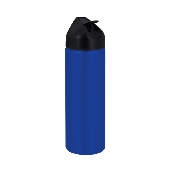 EasyFlow Recycled Aluminum Bottle w Straw Lid, custom water bottle with logo imprint 208