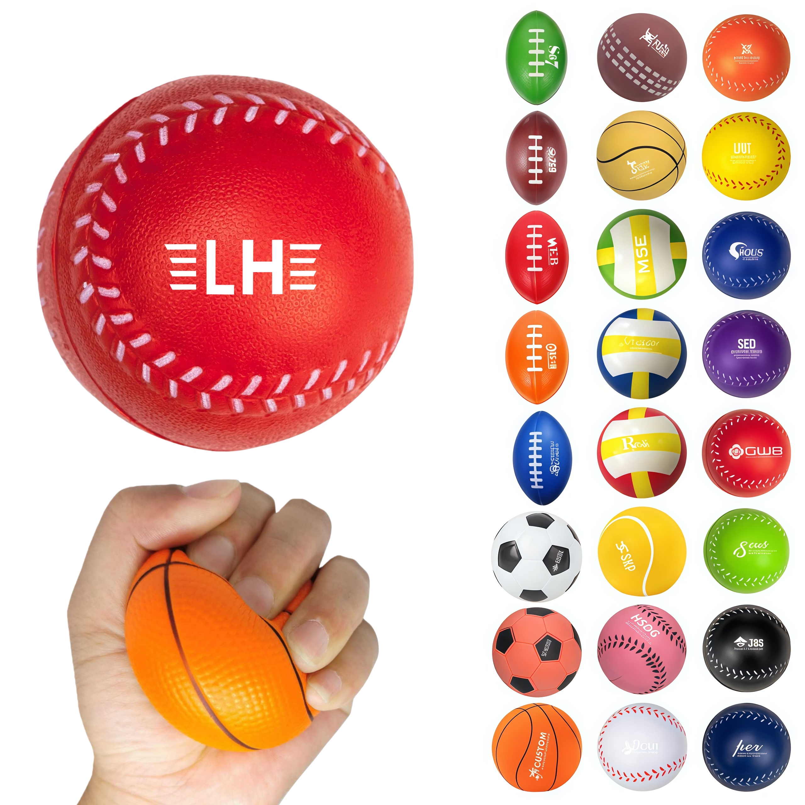 Mini PU Sports Stress Balls 1