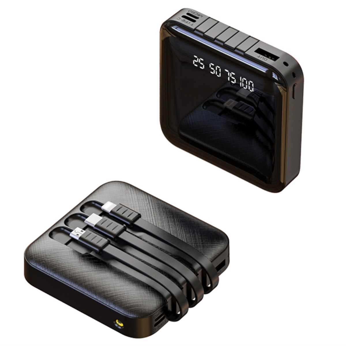 LED 3-in-1 10000 mAh Mini Portable Power Bank 4