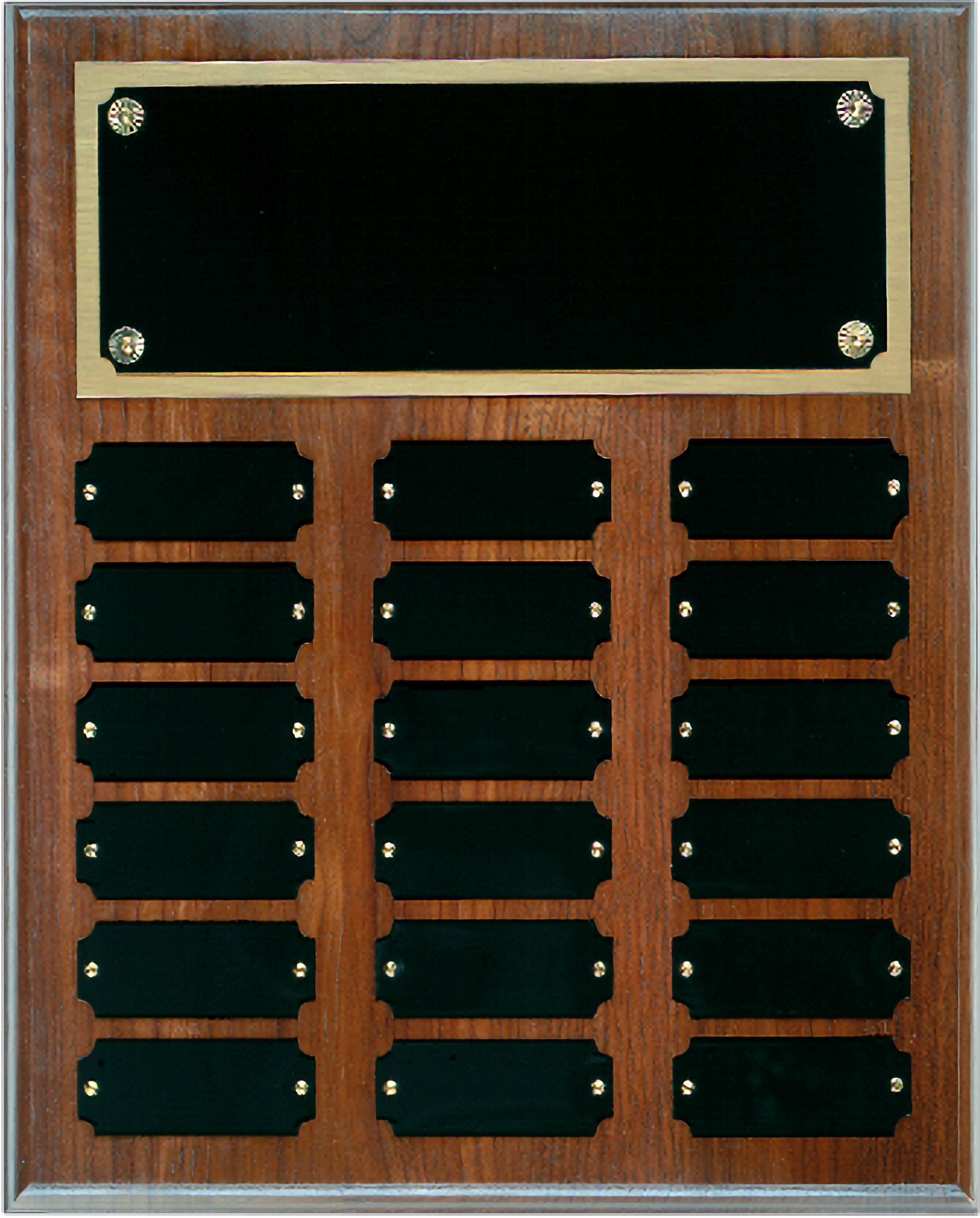 Step Edge Genuine Walnut 18 Plate Perpetual Plaque (10.5" x 13") 8