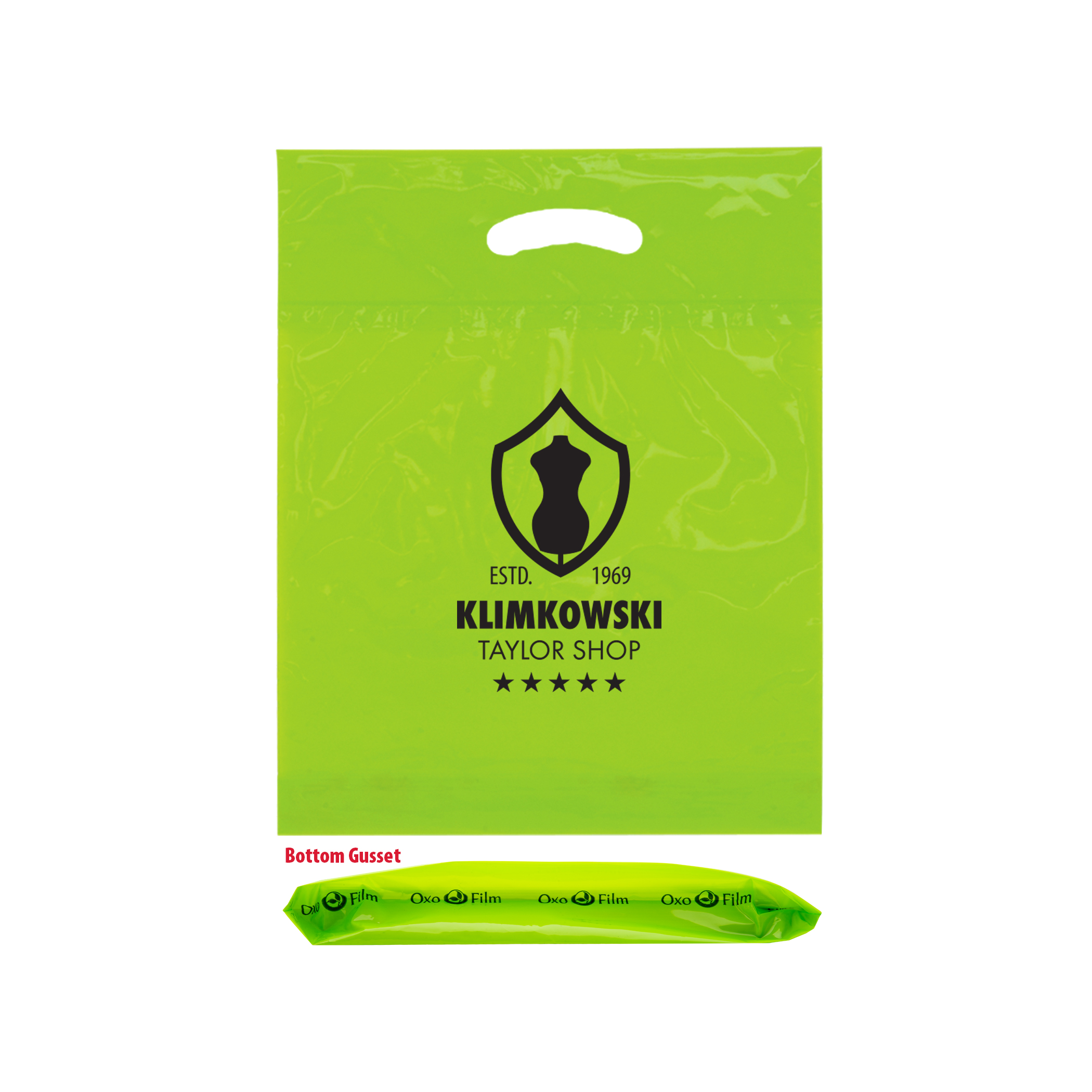 Oxo-Reusable Plastic Fold Over Die Cut Bag 2