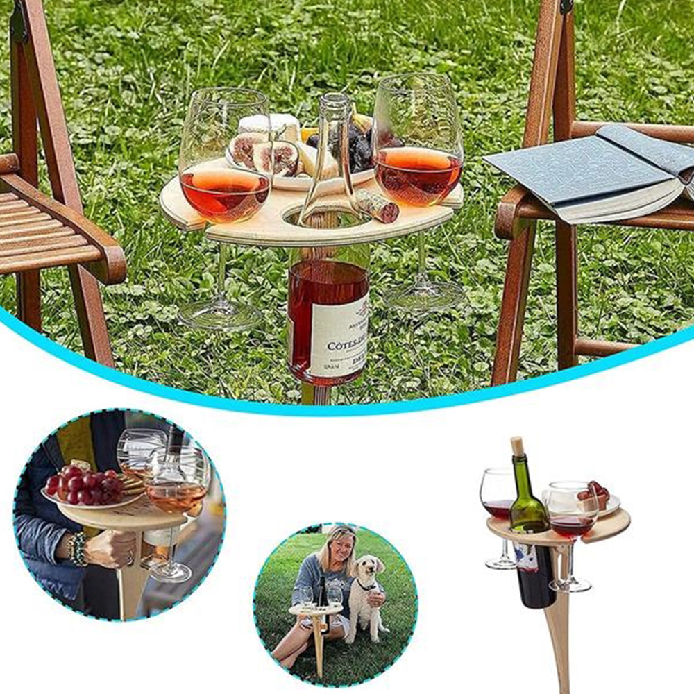 Portable Wooden Picnic Tables for Outdoors 2