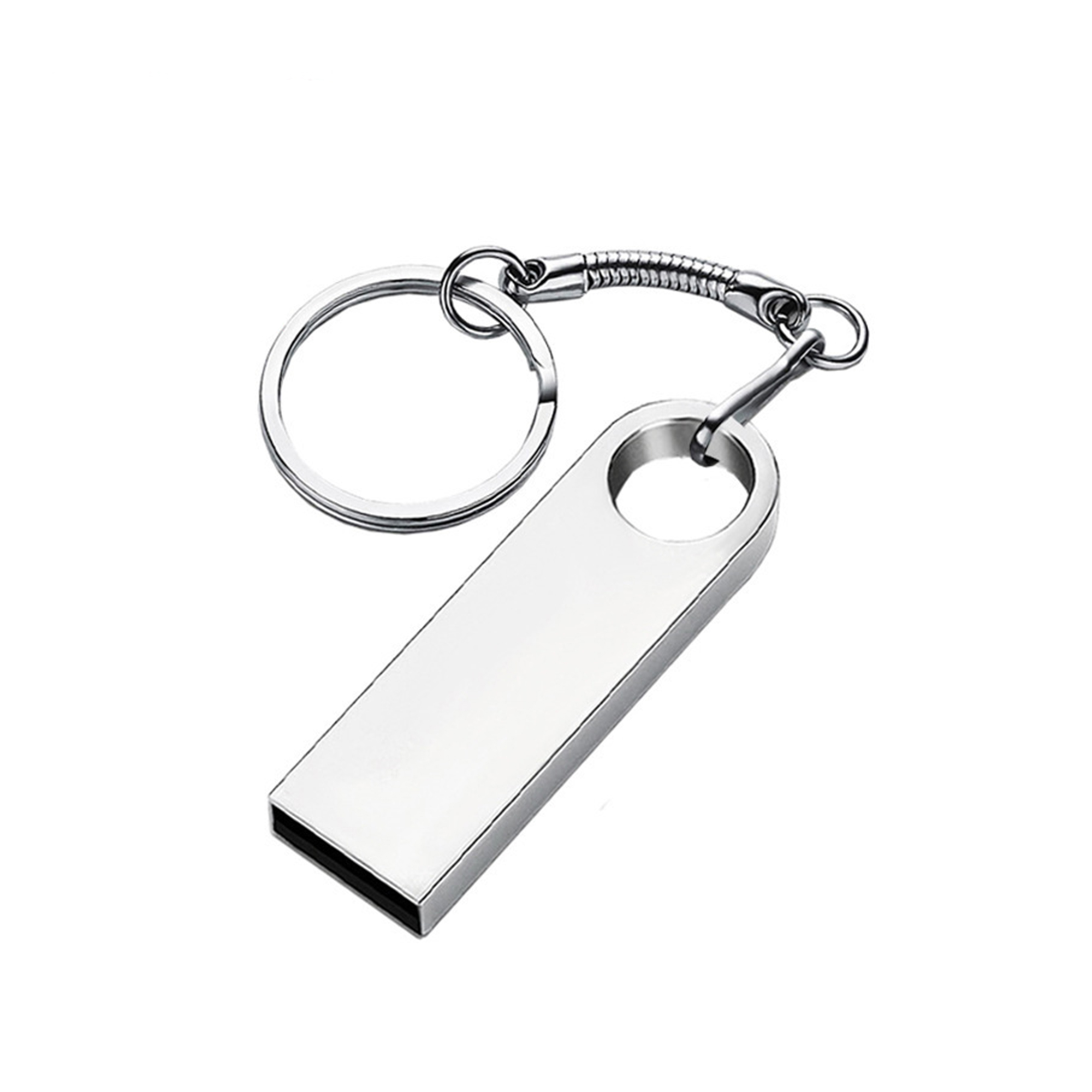 Two Gigabyte Metal Memory Stick With Key Ring And Gift Box 3.7 x 2.6" 3