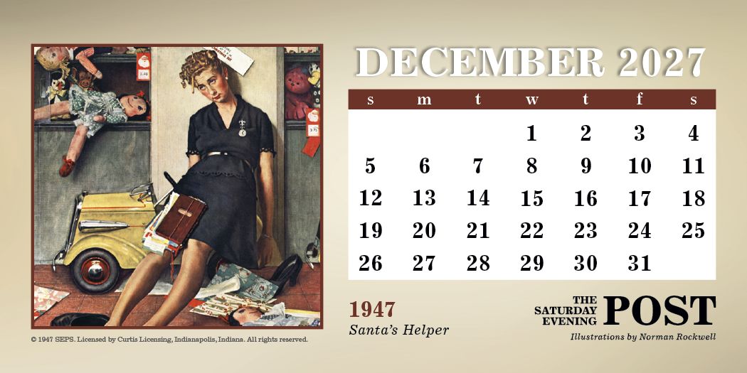 Triumph® Calendars The Saturday Evening Post Illustrations by Norman Rockwell Desk Calendar 54